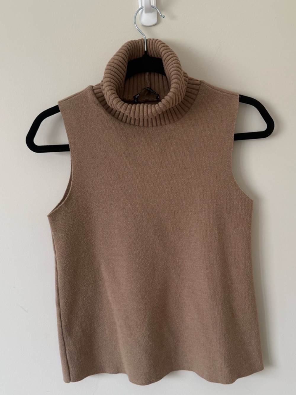 75. | Zara | Sleeveless Turtleneck Sweater - Picture 1 of 4